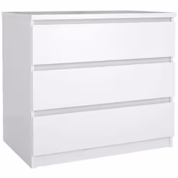 CASSETTIERA - Settimino multiuso, Comò camera da letto, Mobile con cassetti, 77x50 h68 cm, Bianco lucido. STRUTTURA E UTILIZZ ...