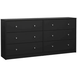 Credenza Rick, Buffet da soggiorno, Madia da salotto, Dispensa da cucina, 143x30 h68 cm, Nero - Dmora