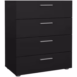 CASSETTIERA - Settimino multiuso, Comò camera da letto, Mobile con cassetti, 70x40 h82 cm, Nero. STRUTTURA E UTILIZZO - Mobil ...