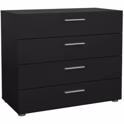 CASSETTIERA - Settimino multiuso, Comò camera da letto, Mobile con cassetti, 80x40 h68 cm, Nero. STRUTTURA E UTILIZZO - Mobil ...