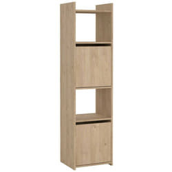 Libreria Julien, Scaffale da ufficio, Mobile portalibri, Biblioteca, 40x34 h155 cm, Rovere - Dmora