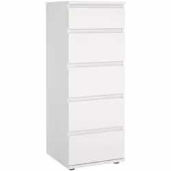 CASSETTIERA - Settimino multiuso, Comò camera da letto, Mobile con cassetti, 40x40 h107 cm, Bianco. STRUTTURA E UTILIZZO - Mo ...