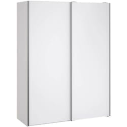 Guardaroba 2 ante Maurice, Mobile camera da letto, Cabina armadio portabiti, Armadio appendiabiti, 150x61 h200 cm, Bianco lucido - Dmora