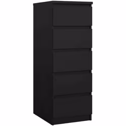 CASSETTIERA - Settimino multiuso, Comò camera da letto, Mobile con cassetti, 50x40 h111 cm, Nero. STRUTTURA E UTILIZZO - Mobi ...