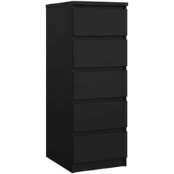 Cassettiera Achaldi, Settimino multiuso, Comò camera da letto, Mobile con cassetti, 50x40 h111 cm, Nero - Dmora