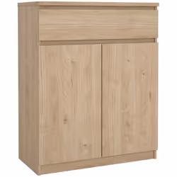 CREDENZA - Buffet da soggiorno, Madia da salotto, Dispensa da cucina, 80x40 h100 cm, Rovere. STRUTTURA E UTILIZZO - Mobile da ...
