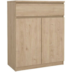 Credenza Genziana, Buffet da soggiorno, Madia da salotto, Dispensa da cucina, 80x40 h100 cm, Rovere - Dmora