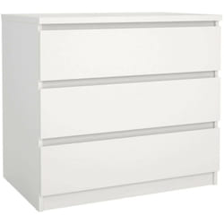 Dmora - Cassettiera Artic, Settimino multiuso, Comò camera da letto, Mobile con cassetti, 77x50 h70 cm, Bianco