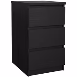 CASSETTIERA - Settimino multiuso, Comò camera da letto, Mobile con cassetti, 50x40 h70 cm, Nero. STRUTTURA E UTILIZZO - Mobil ...