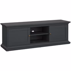 MOBILE PORTA TV - Credenza da soggiorno, Armadio basso per TV, Base parete attrezzata, 149x42 h51 cm, Grigio. STRUTTURA E UTI ...