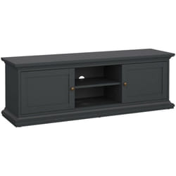 Mobile porta tv Ziba, Credenza da soggiorno, Armadio basso per tv, Base parete attrezzata, 149x42 h51 cm, Grigio - Dmora