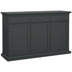 Credenza Asola, Buffet da soggiorno, Madia da salotto, Dispensa da cucina, 144x46 h92 cm, Grigio - Dmora