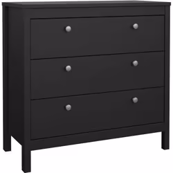 CASSETTIERA - Settimino multiuso, Comò camera da letto, Mobile con cassetti, 82x38 h80 cm, Nero. STRUTTURA E UTILIZZO - Mobil ...