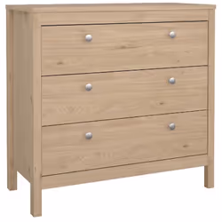 CASSETTIERA - Settimino multiuso, Comò camera da letto, Mobile con cassetti, 82x38 h80 cm, Rovere. STRUTTURA E UTILIZZO - Mob ...