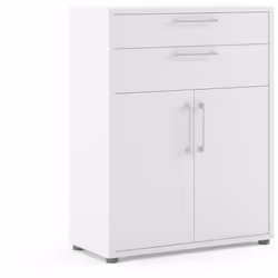 CREDENZA - Buffet da soggiorno, Madia da salotto, Dispensa da cucina, 89x40 h113 cm, Bianco. STRUTTURA E UTILIZZO - Mobile da ...