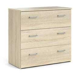 Cassettiera Adal, Settimino multiuso, Comò camera da letto, Mobile con cassetti, 74x36 h70 cm, Quercia - Dmora