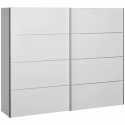 GUARDAROBA 2 ANTE - Mobile camera da letto, Cabina armadio portabiti, Armadio appendiabiti, 243x64 h202 cm, Bianco. STRUTTURA ...