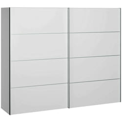 Guardaroba 2 ante Acerno, Mobile camera da letto, Cabina armadio portabiti, Armadio appendiabiti, 243x64 h202 cm, Bianco - Dmora