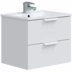 MOBILE SOTTOLAVABO - Mobiletto da bagno, Contenitore porta lavabo, Armadio per lavandino, 60x45 h50 cm, Bianco lucido. STRUTT ...