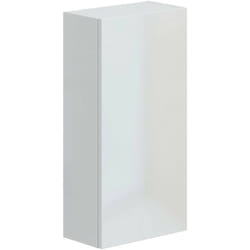 Dmora - Mobile pensile Berlino, Armadietto sospeso, Mobiletto a muro, Armadio ausiliario multifunzione, 30x16 h60 cm, Bianco lucido
