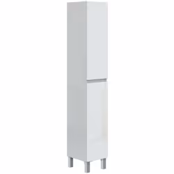 MOBILE COLONNA - Pensile bagno o cucina, Armadio alto multifunzione, Mobiletto multiuso, 30x35 h182 cm, Bianco lucido. STRUTT ...