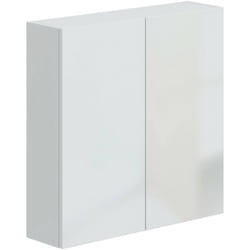 Dmora - Mobile pensile Apollosa, Armadietto sospeso, Mobiletto a muro, Armadio ausiliario multifunzione, 60x16 h60 cm, Bianco lucido