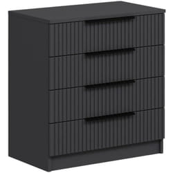 Dmora - Cassettiera Vicente, Settimino multiuso, Comò camera da letto, Mobile con cassetti, 72x42 h77 cm, Antracite