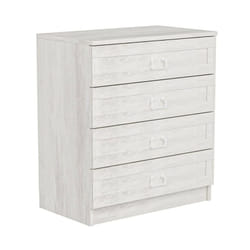 Cassettiera Vische, Settimino multiuso, Comò camera da letto, Mobile con cassetti, 72x77 h42 cm, Bianco - Dmora