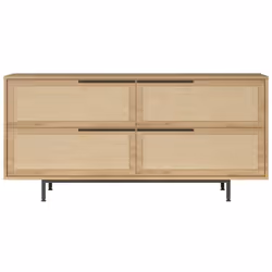 CREDENZA - Buffet da soggiorno, Madia da salotto, Dispensa da cucina, 160x45 h74 cm, Noce e Quercia. STRUTTURA E UTILIZZO - M ...