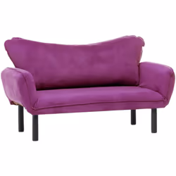 DIVANO LETTO 2 POSTI - Sofà trasformabile, Divanetto per ospiti, Poltrona letto contenitore, 140x65 h70 cm, Viola. STRUTTURA ...