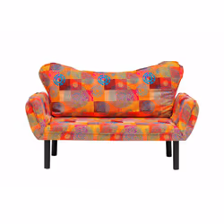 DIVANO LETTO 2 POSTI - Sofà trasformabile, Divanetto per ospiti, Poltrona letto contenitore, 150x65 h40 cm, Multicolore. STRU ...