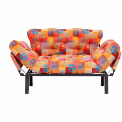 DIVANO LETTO 2 POSTI - Sofà trasformabile, Divanetto per ospiti, Poltrona letto contenitore, 155x70 h80 cm, Multicolore. STRU ...