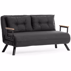 DIVANO LETTO 2 POSTI - Sofà trasformabile, Divanetto per ospiti, Poltrona letto contenitore, 133x78 h78 cm, Grigio Cenere. ST ...