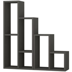 Libreria Isang, Scaffale da ufficio, Mobile portalibri, Biblioteca, 42x20 h89 cm, Antracite - Dmora