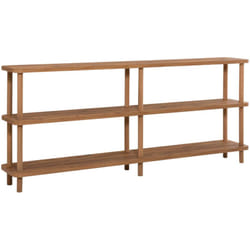 Libreria Fulgence, Scaffale da ufficio, Mobile portalibri, Biblioteca, 180x35 h75 cm, Quercia - Dmora