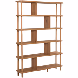 LIBRERIA - Scaffale da ufficio, Mobile portalibri, Biblioteca, 120x28 h169 cm, Quercia. STRUTTURA E UTILIZZO - Mobile porta l ...
