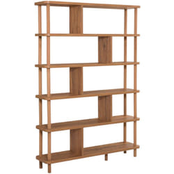 Dmora - Libreria Amatrice, Scaffale da ufficio, Mobile portalibri, Biblioteca, 120x28 h169 cm, Quercia
