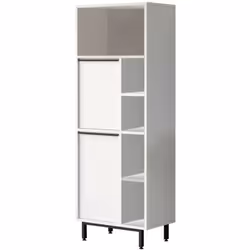 MOBILE COLONNA - Pensile bagno o cucina, Armadio alto multifunzione, Mobiletto multiuso, 160x36 h45 cm, Bianco. STRUTTURA E U ...