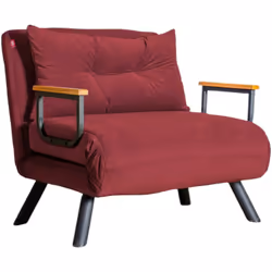 POLTRONA - Seduta imbottita, Divano singolo da salotto, Sedia con braccioli, 60x78 h78 cm, Rosso. STRUTTURA E UTILIZZO - Polt ...