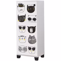 SCARPIERA - Mobile portascarpe, Armadio da ingresso multiuso, Mobiletto per calzature, 50x38 h127 cm, Bianco e Nero. STRUTTUR ...