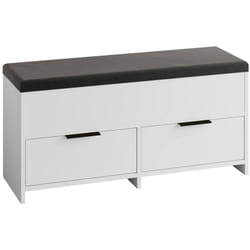 Scarpiera Tapah, Mobile portascarpe, Armadio da ingresso multiuso, Mobiletto per calzature, 106x34 h50 cm, Bianco - Dmora