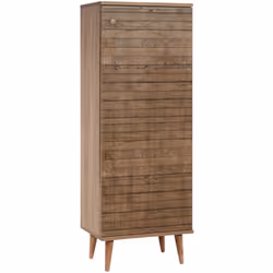 SCARPIERA - Mobile portascarpe, Armadio da ingresso multiuso, Mobiletto per calzature, 50x38 h135 cm, Quercia. STRUTTURA E UT ...