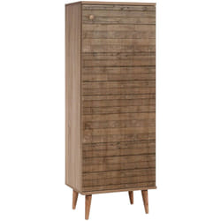 Scarpiera Dacrydium, Mobile portascarpe, Armadio da ingresso multiuso, Mobiletto per calzature, 50x38 h135 cm, Quercia - Dmora