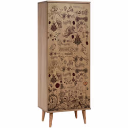 SCARPIERA - Mobile portascarpe, Armadio da ingresso multiuso, Mobiletto per calzature, 50x38 h135 cm, Quercia e Noce. STRUTTU ...
