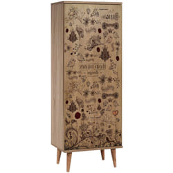 Scarpiera Dacrydium, Mobile portascarpe, Armadio da ingresso multiuso, Mobiletto per calzature, 50x38 h135 cm, Quercia e Noce - Dmora