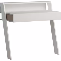 SCRIVANIA - Scrittoio multiuso, Tavolo per ufficio porta PC, Piano di lavoro, 94x50 h91 cm, Bianco. STRUTTURA E UTILIZZO - Sc ...
