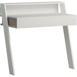 Dmora - Scrivania Imperatori, Scrittoio multiuso, Tavolo per ufficio porta PC, Piano di lavoro, 94x50 h91 cm, Bianco