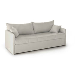 Dmora - Divano letto 3 posti Avellana, Sofà trasformabile per salotto, imbottito, sfoderabile, Qualità 100% Made in Italy, 205x86 h80 cm, Beige