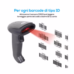 Vultech Barcode Wireless 2,4 Ghz Bluetooth LASER 1D - Vista aggiuntiva 6