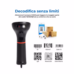 Vultech Lettore ottico di codici a barre 2D con connessione USB - Vista aggiuntiva 6